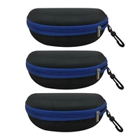 3pcspack home oxford fabric accessories hard shell protective fashion portable solid glasses case universal zipper closure