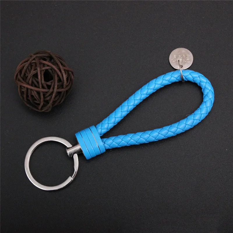 30 Цвета плетеный кожаный брелок для ключей из горного хрусталя цепочка DIY