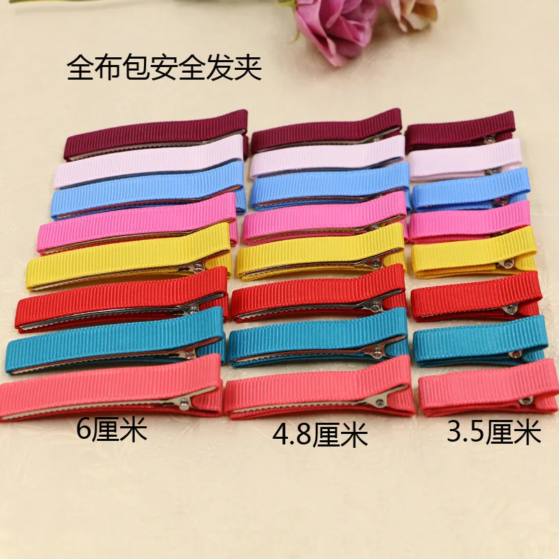 

20 Pcs/Set New Women Girls Handmade Cloth Rectangle Hairpins 2021 Safety Basis Hair Clip Barrettes DIY Hair Accessories Material