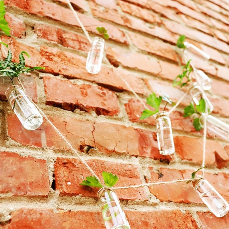 30 Pcs Hanging Glass Planter Air Plant Holder Handcraft Wall Hanging Ornaments Garden Window Office Home Drcoration