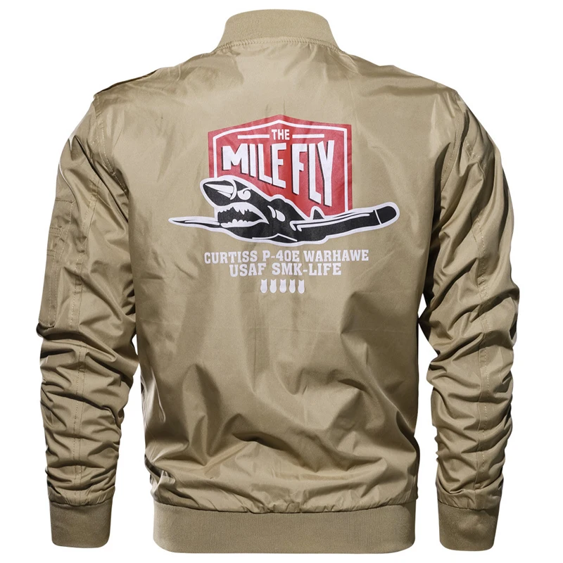 Куртка-бомбер мужская с вышивкой велосипедная верхняя одежда ветровка пилот 6XL