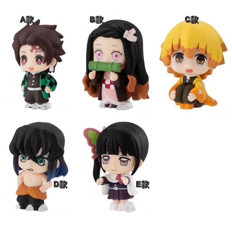 Demon Slayer Gashapon Random Toys Kamado Tanjiro Demon Slaying Corps Surprise Anime Figures Kawaii Doll Cartoon Cute Model