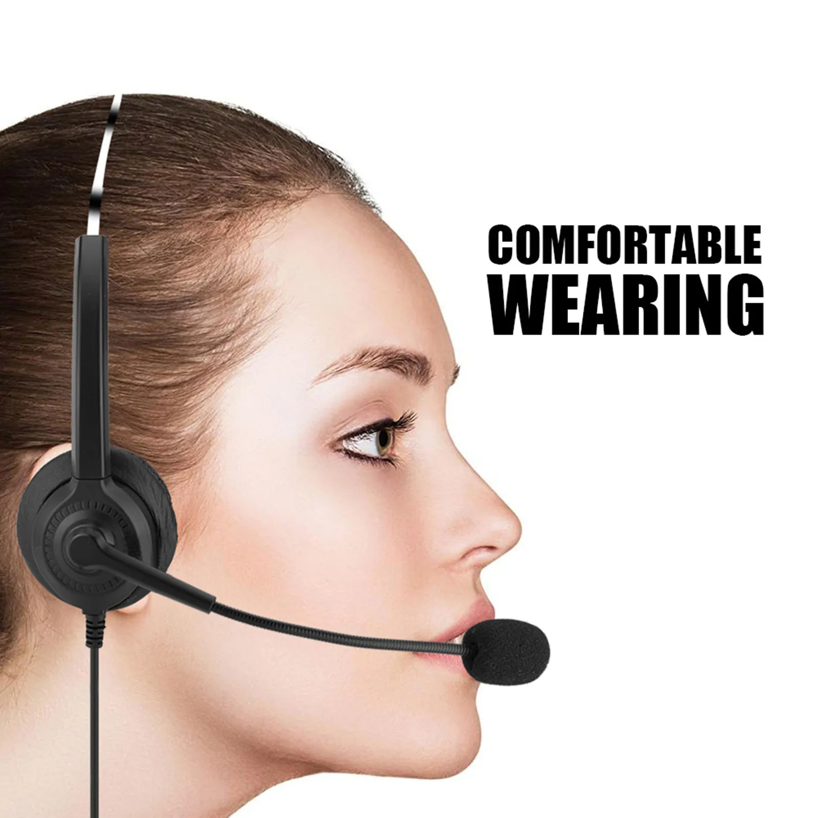 Hands Free колл центра Шум шумоподавления наушники проводные с микрофоном для