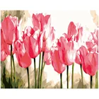 Картина маслом ZHUTING по номерам DIY, наборы цветов для рисования, солнечный тюльпан на холсте, домашний декор, настенная живопись с абстрактным цветком, a416