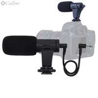 cadiso 3 5mm stereo audio microphone vlog photography interview video recording microphone for nikon canon dslr camera phone