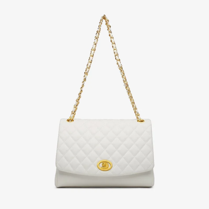 

Women's Leather Shoulder Bags Fashion Square Chain Slung Handbags Large-capacity Solid Color Popular General
