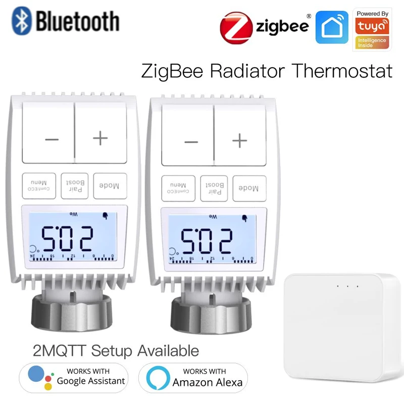 

New ZigBee3.0 Smart Thermostatic Radiator Valve Actuator TRV Programmable Temperature Controller Alexa Tuya Google Assistant