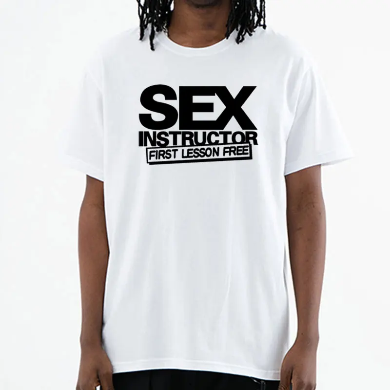 Фото Sex Instructor Funny Creative Mens Men T Shirt Mens Tshirt New Short Sleeve O Neck Cotton Casual T-shirt Top Tee Plus Size №2