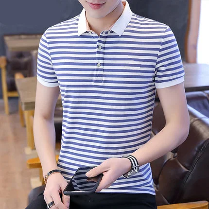 

Summer men's business casual short sleeve t-shirt 7607