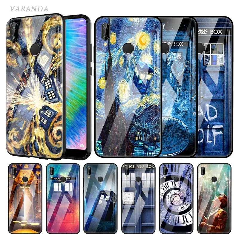 Стеклянный чехол Doctor Who Van Gogh для Huawei P20 P30 P40 Lite E P Smart 2020 Mate 20X10Lite закаленный