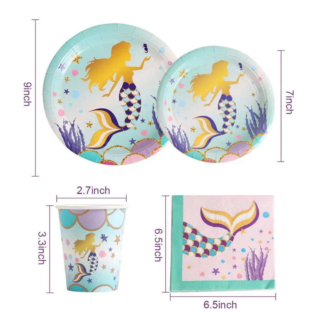 16 шт. одноразовые тарелки для детского дня рождения|Одноразовая посуда