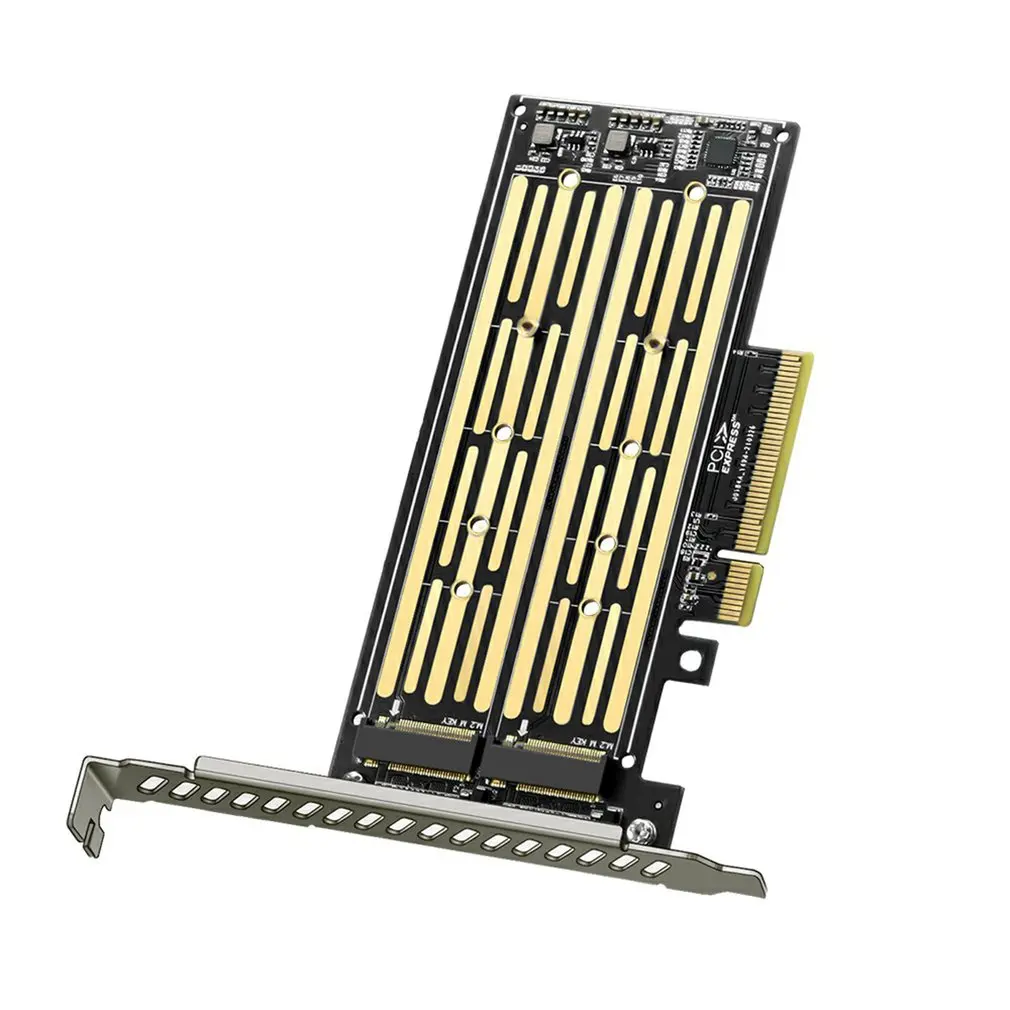 

PCIE к M.2NVME твердотельный накопитель прочный двойной диск X8X16 адаптер карта многофункциональный SSD четырехдисковый расширения
