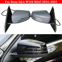 for mercedes benz gla w156 h247 2015 2021 auto car outside rearview rear view lens mirror exterior turn signal mirror assembly