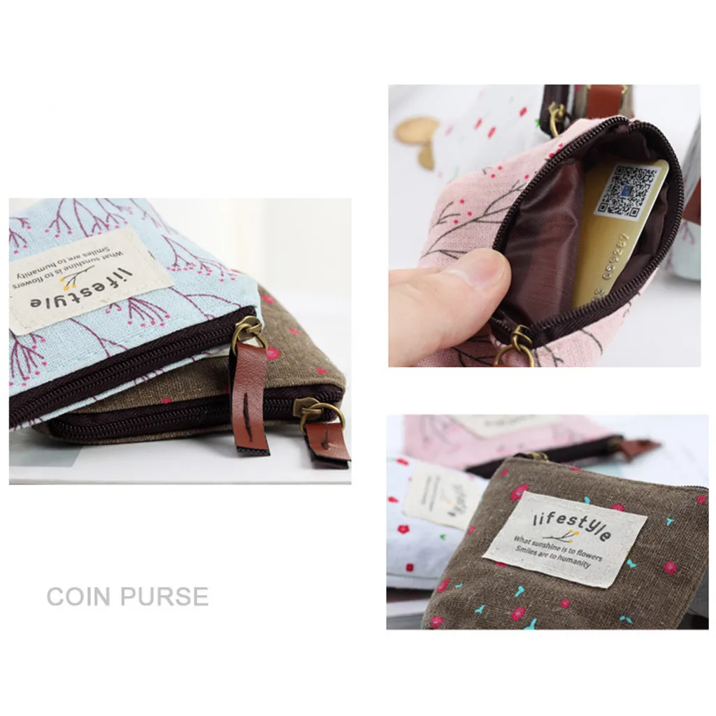 Органайзер для хранения холщовая маленькая косметичка многофункциональная