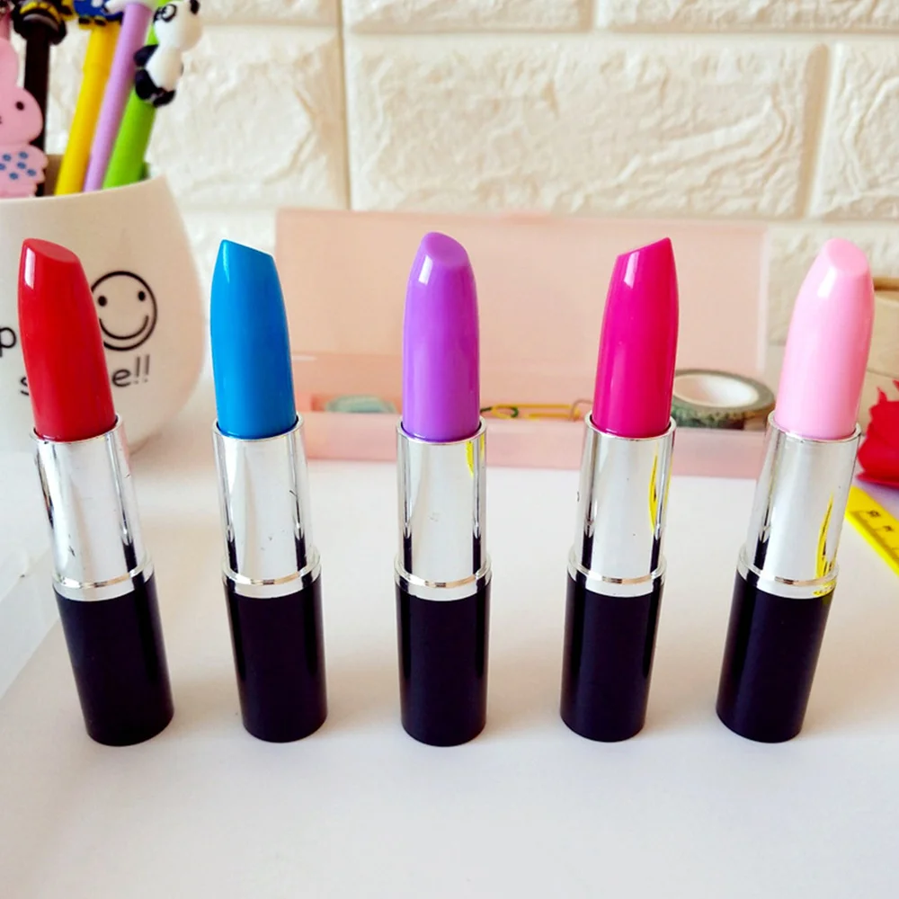 

24pcs Lipstick Ball-Point Pen Creative Beautiful Ball-Point Pen Lipstick Sign Pen for Home Store School Random Color