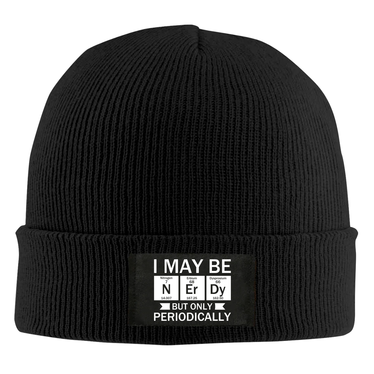 

I May Be Nerdy But Only Periodically Beanie Hats For Men Women With Designs Winter Slouchy Knit Skull Cap