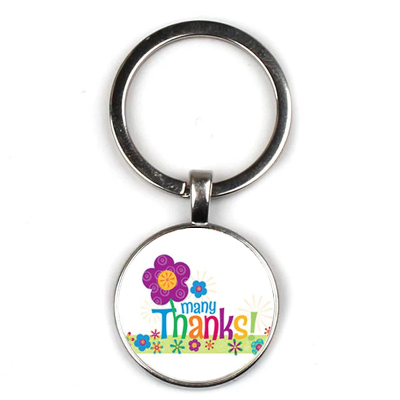 4 Модный текстовый брелок Thank You Teacher, Очаровательная стеклянная кристаллическая подвеска, качественная сумка для ключей, брелок для ключей, женский подарок на День учителя - Цвет: 4