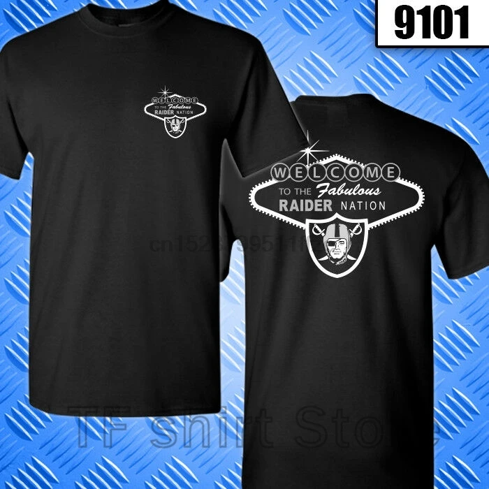 Забавная Мужская футболка с принтом Женская крутая Raider Nation Las Vegas 9101 100% хлопок
