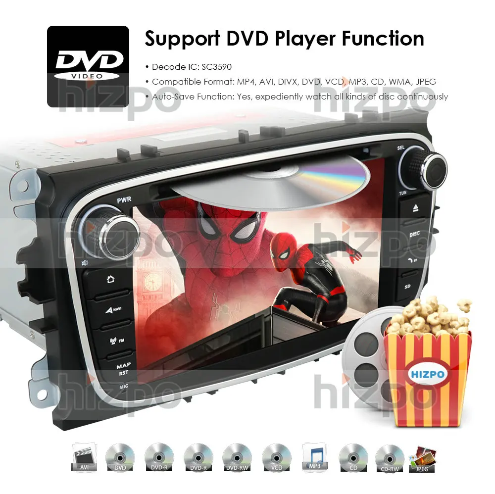2 Din Android 10 автомобильное радио dvd для Ford focus Mondeo S-MAX Galaxy Transit Tourneo Стерео GPS навигация