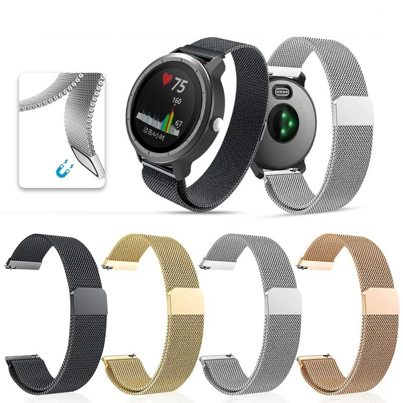20 мм 22 металлический ремешок для часов Garmin Vivoactive 3 4 смарт-ремешок браслетов Vivoactive3