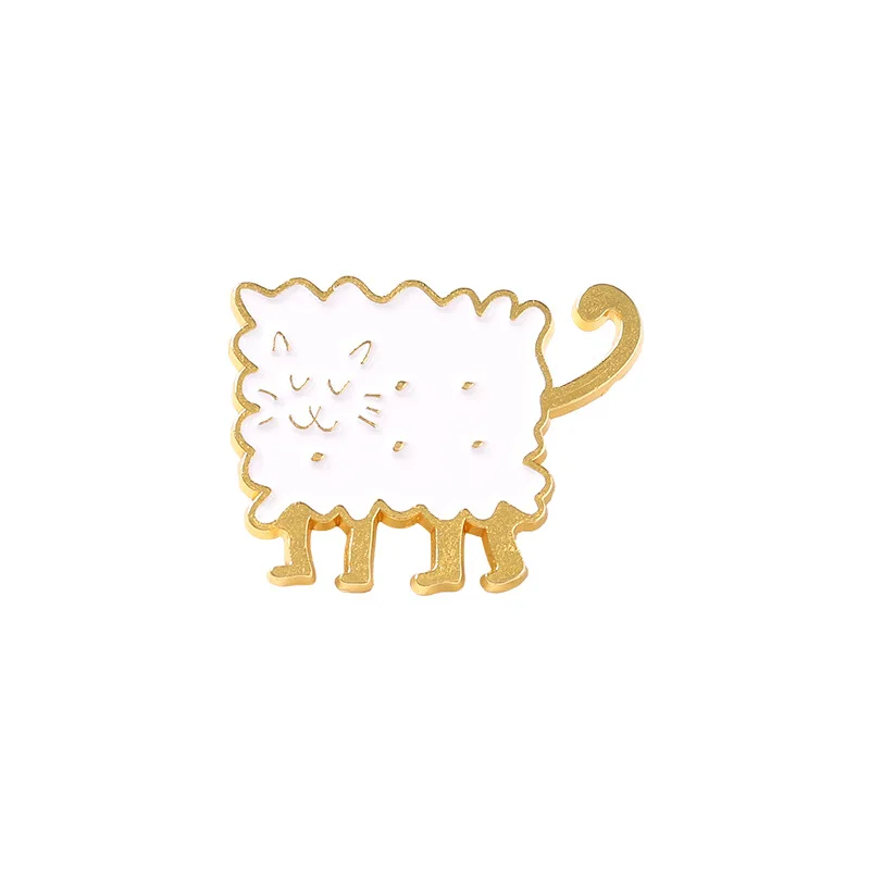 

Simple And Small White Lamb Shape Biscuit Lamb Brooch Exquisite Cartoon Cute Alloy Animal Brooch Simple Decoration Badge