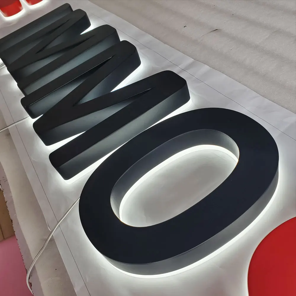 Waterproof outdoor use Halo lit sign aluminum Letter