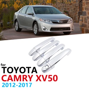 Хромированные ручки Накладка для Toyota Camry XV50 2012 2013 2014 2015 2016 2017 внешние автомобильные аксессуары наклейки Авто Крышка Стайлинг