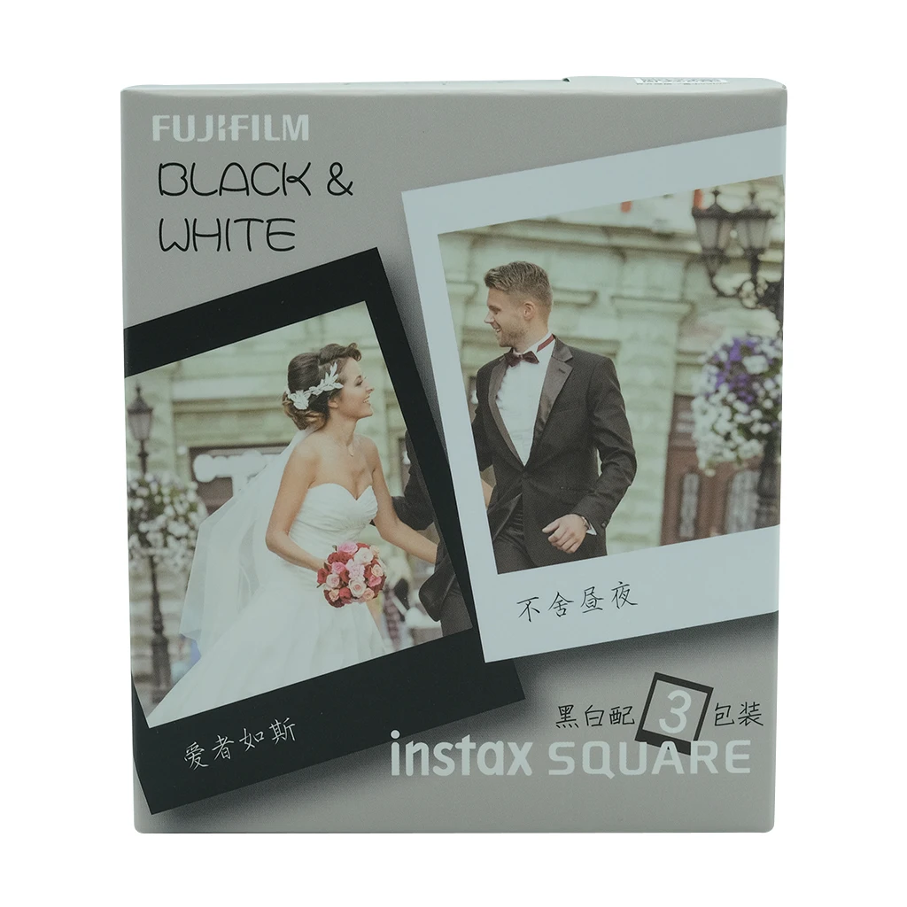 

2020New Fujifilm 30 Sheets Black+White Edge Photo Paper For Fujifilm Instax SQUARE SQ20 SQ10