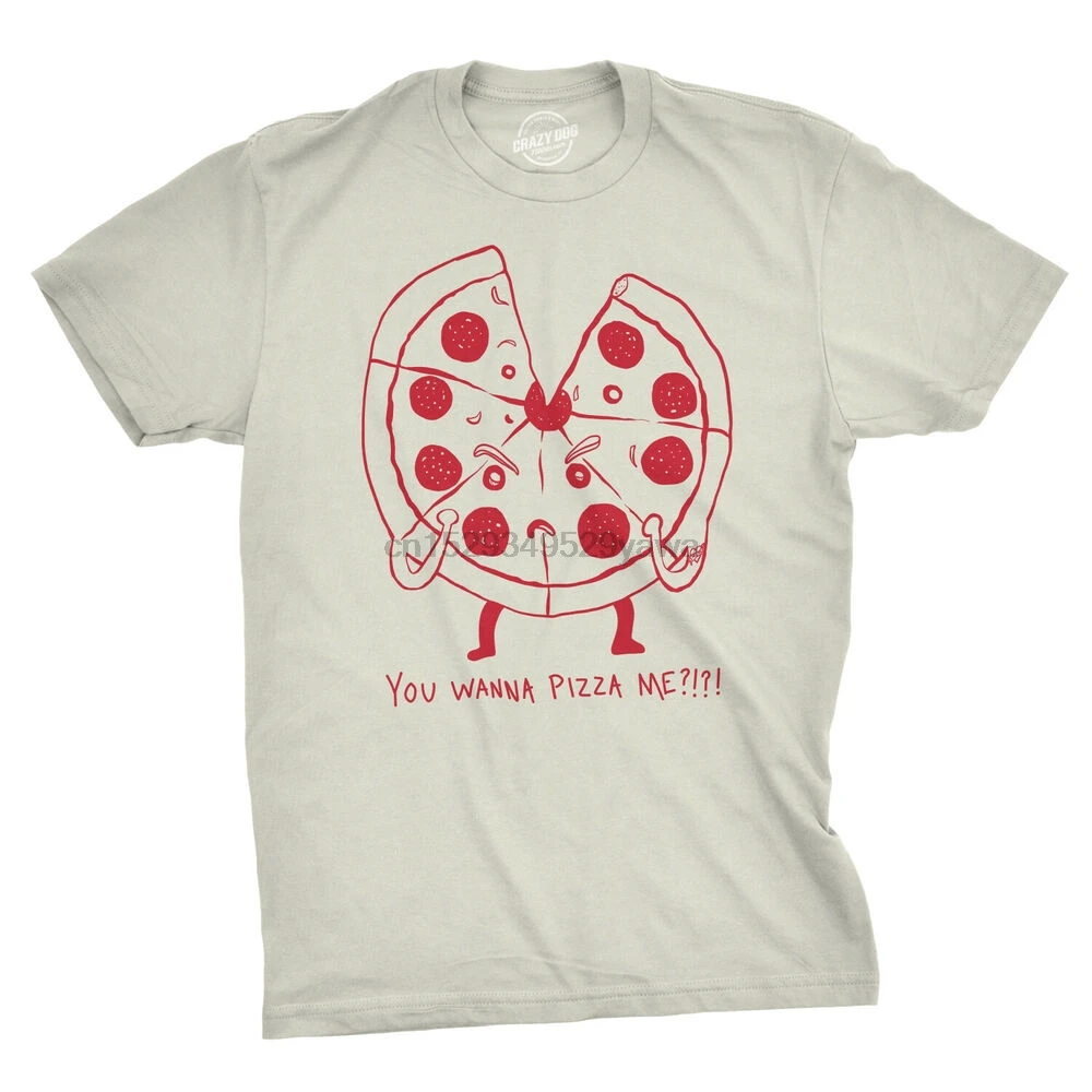 Mens Funny You Wanna Pizza Me T Shirt Sarcastic Foodie Party Tee | Мужская одежда