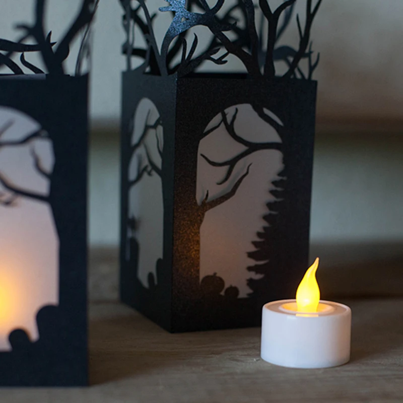 4 шаблона для Хэллоуина формы изготовления открыток Скрапбукинг штампы