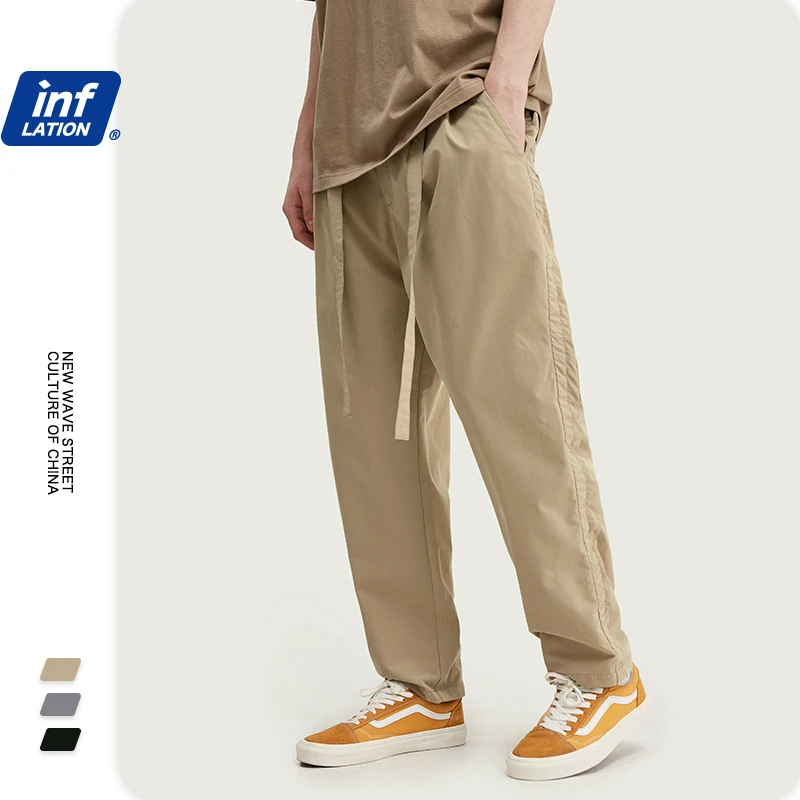 Мужские уличные брюки INFLATION длинные в стиле хип хоп Свободные повседневные из