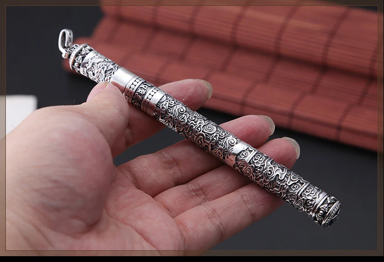 CMAJOR серебро 925 пробы Китайский древний lucky cloud узорный шариковый кулон в виде