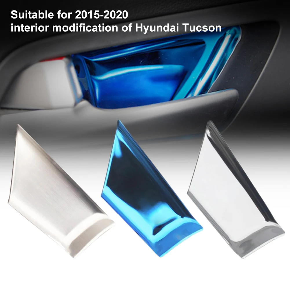 

New Stainless Steel Car Interior Door Bowl Protective Trims For Hyundai Tucson 2015 2016 2017 2018 2019 Accessories