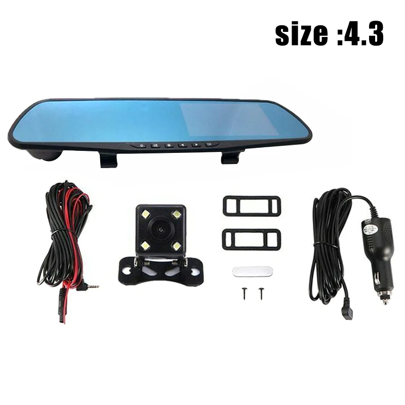 

LCD DVR Video Dash Cam Recorder 1080P FHD Camera Front Rear Duals Lens Driving Recorder F-Best