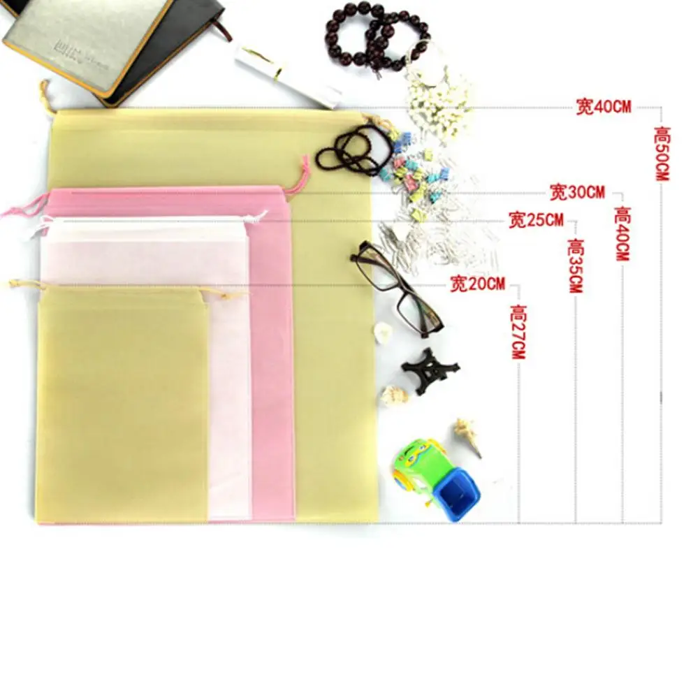 

1Pcs Waterproof Non-woven Shoes Cloth Storage Bag Travel Drawstring Bag House Storage Tools