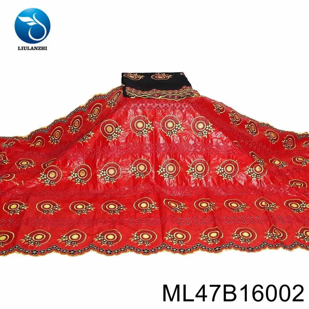 

LIULANZHI African bazin riche fabric With scarf Bazin Riche Getzner fabric 5 yards matching 2 yards ML47B159/ML47B160