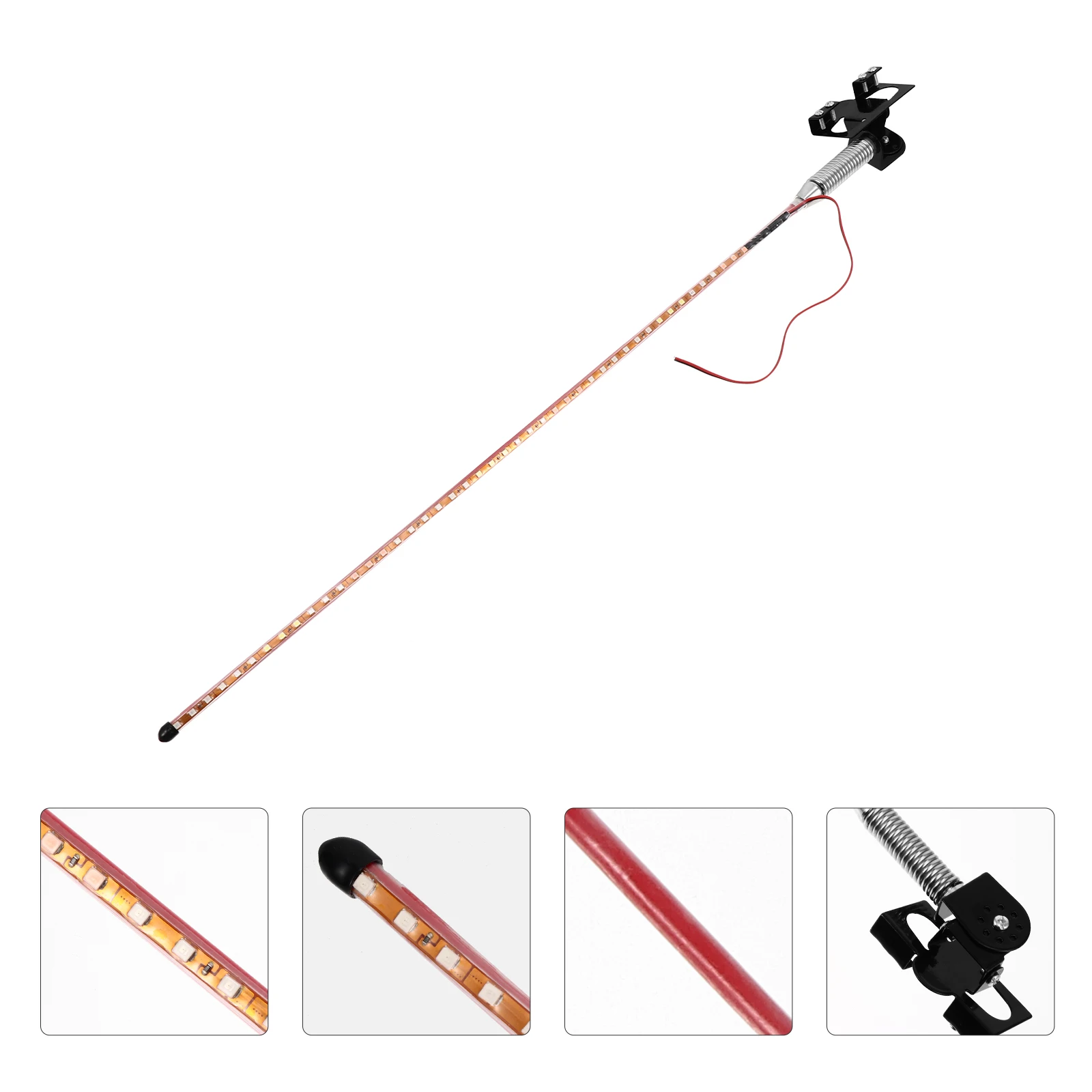 L&aacute;tigo de luces LED de 100cm, 12/24V, para cami&oacute;n, Streamer, l&aacute;mpara de antena, luces de advertencia RGB-0