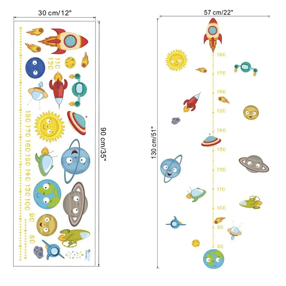 Наклейка с изображением планеты экологически Съемная наклейка из ПВХ для