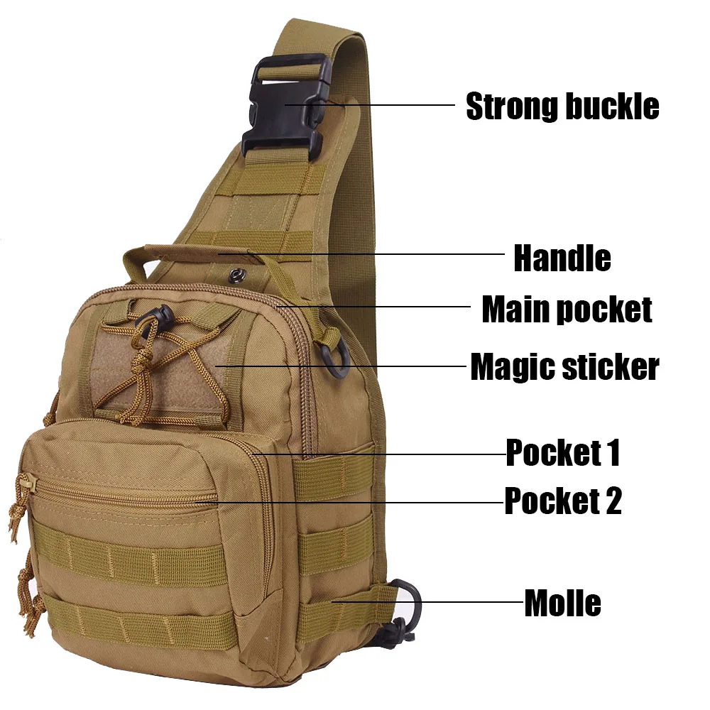 Тактическая Сумка Военная Molle пакет рыболовные походные рюкзаки охотничьи сумки спортивный нагрудный слинг рюкзак на плечо альпинистский рюкзак