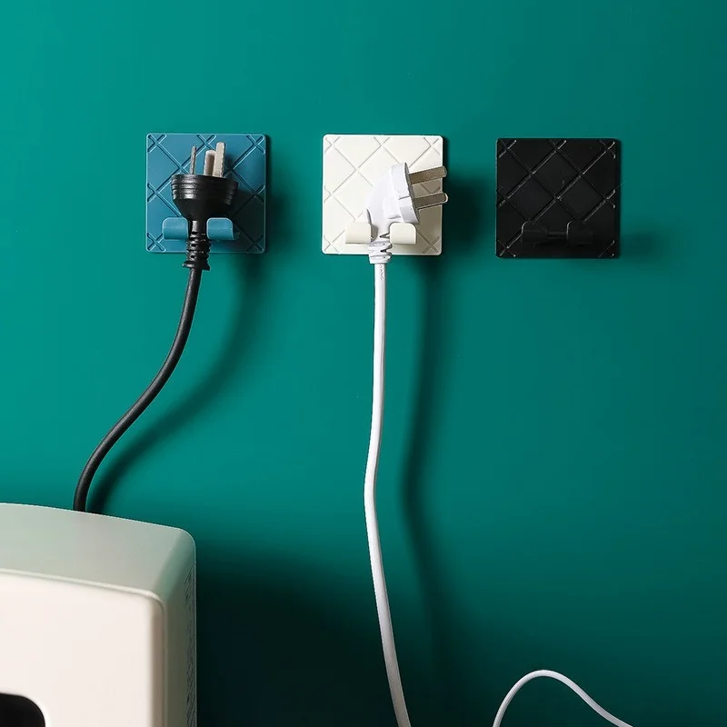 

Wire Plug Power Cord Rack Storage Holders Racks Wall Hanging Hook Saving Racks Self Adhesive Folding Socket Kitchen Appliance