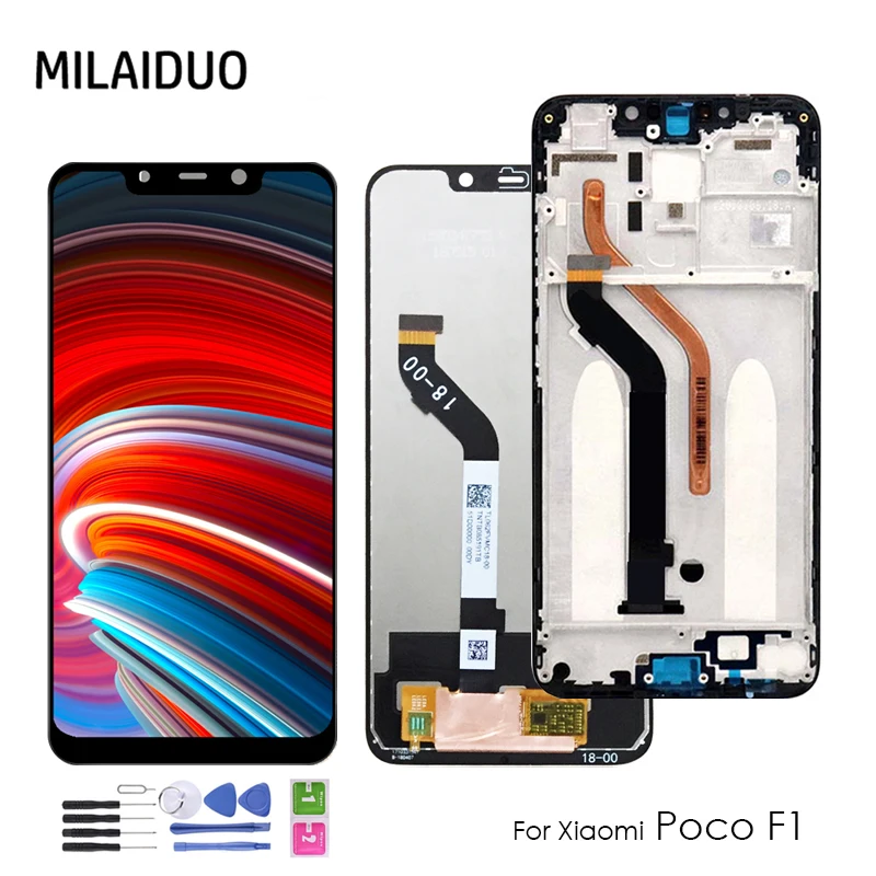 

ЖК-дисплей для Xiaomi Pocophone F1 дисплей сенсорный экран дигитайзер в сборе для Xiaomi Poco F1 сменный ЖК-экран