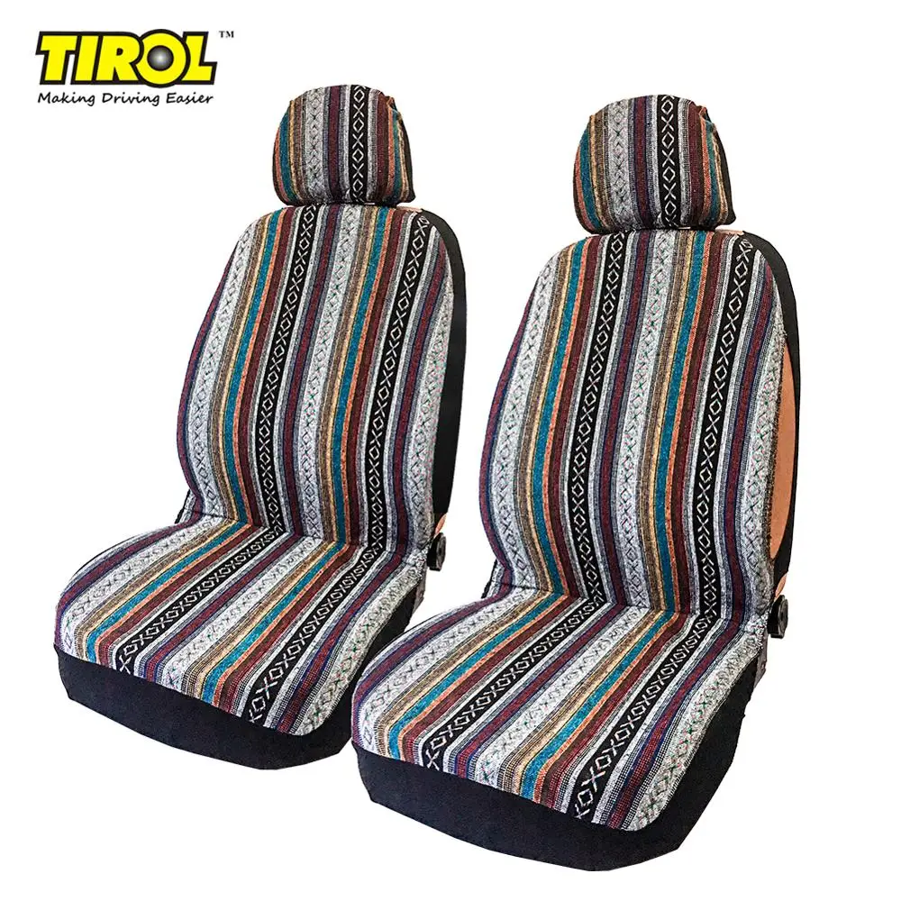 Универсальные чехлы для передних сидений TIROL T25941b 4 шт. съемные подголовники