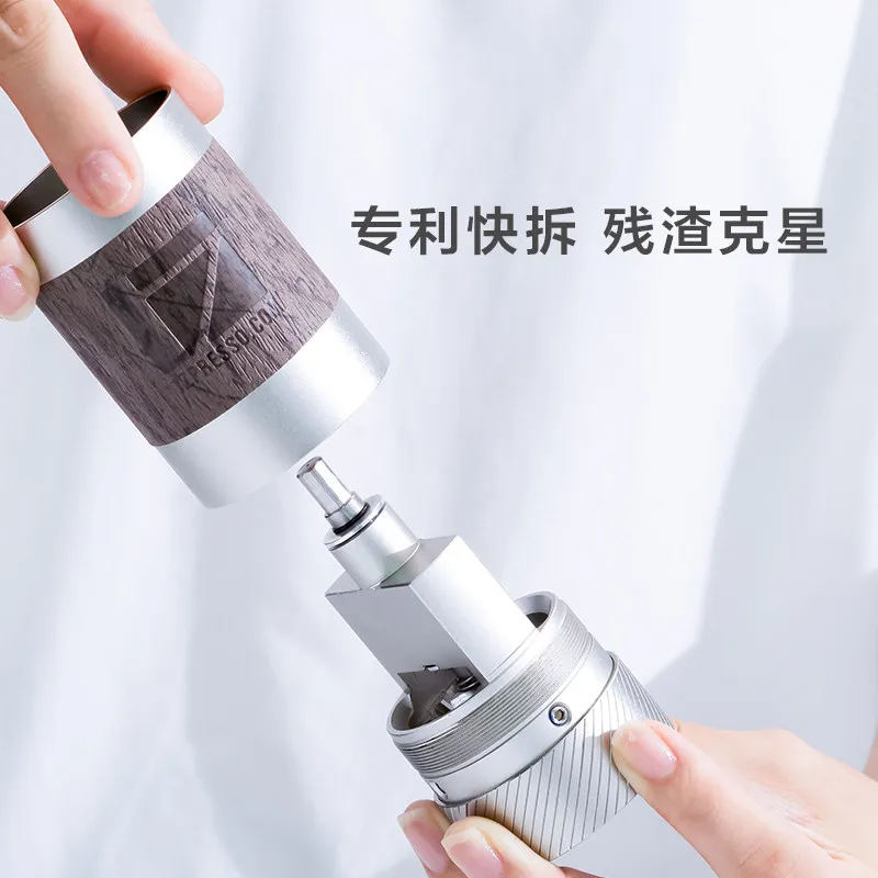 1zpresso-MINI molinillo de Caf&eacute; Manual Q2, molino de caf&eacute; port&aacute;til, rebaba de 5/6 n&uacute;cleos, f&aacute;cil desmontaje para limpieza, rebaba de acero inoxidable 420-2