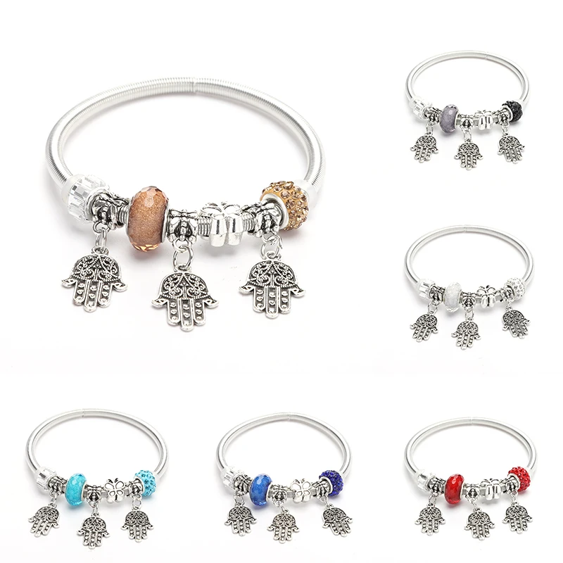 

Women's Elastic Bracelet Pendant Beads Alloy Charm Spring Spring Bracelet Female DIY Jewelry Beautiful Bracelet Pendant