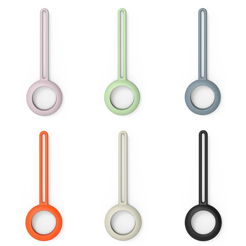 

Suitable For Apple Airtags Locator Tracker Soft Silicone Protective Case Anti-lost Device Keychain Protective Sleeve Cover