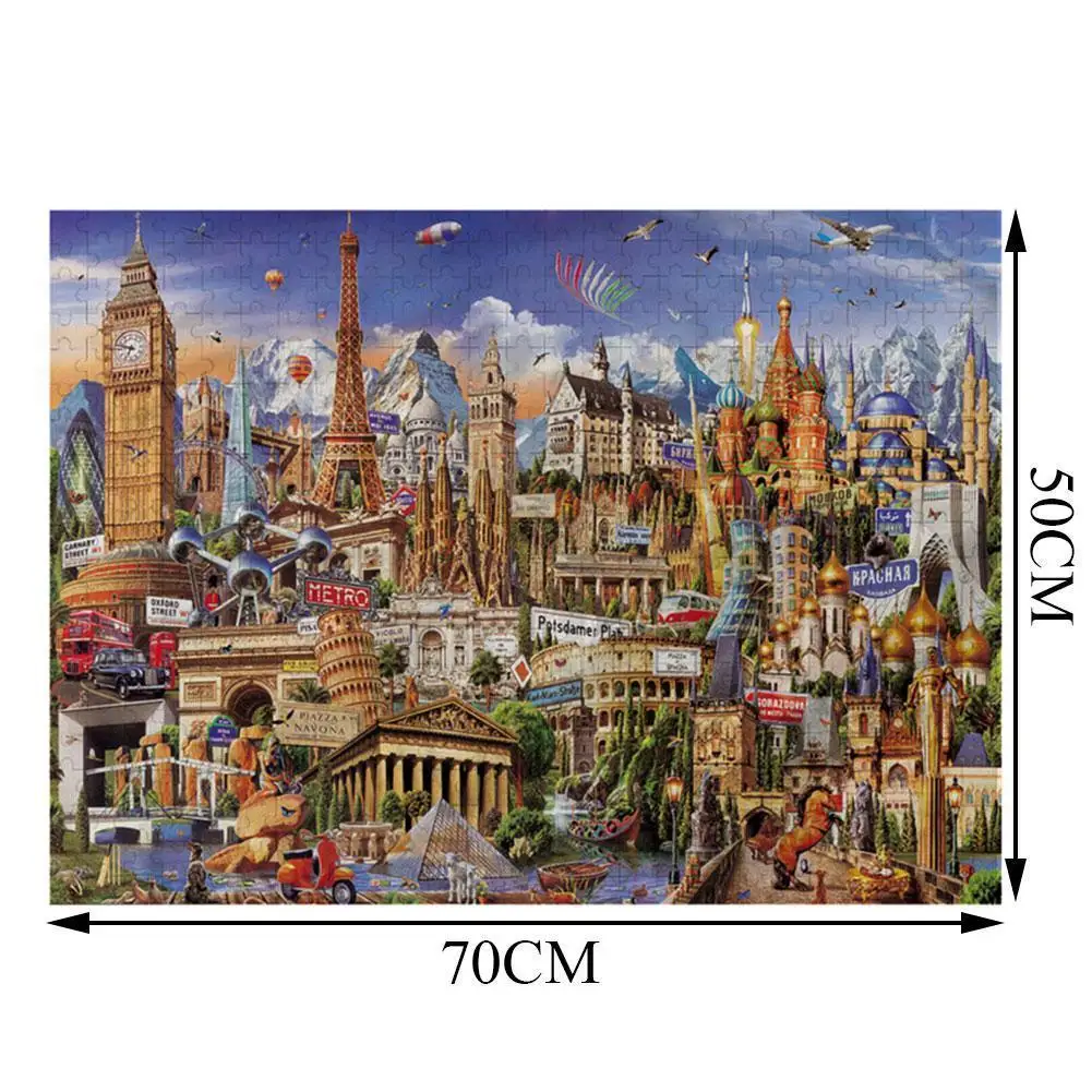 

1000 Piece Painting Landscape Theme Adult Children Toy Best Christmas Pattern Jigsaw Gift Puzzle Holiday For Kid Puzzle I9T0