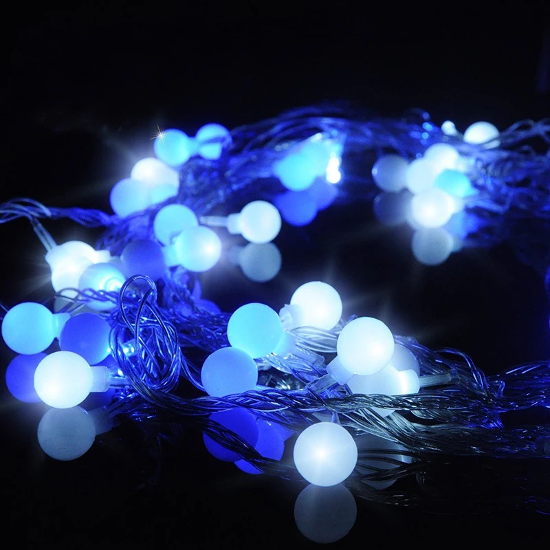 Матовая круглая светодиодная гирлянда с шариками празднисветильник