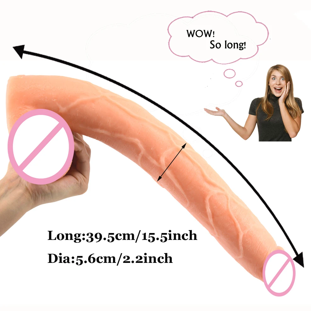 Фаллоимитатор реалистичный супер длинный фаллоимитатор большой член огромный