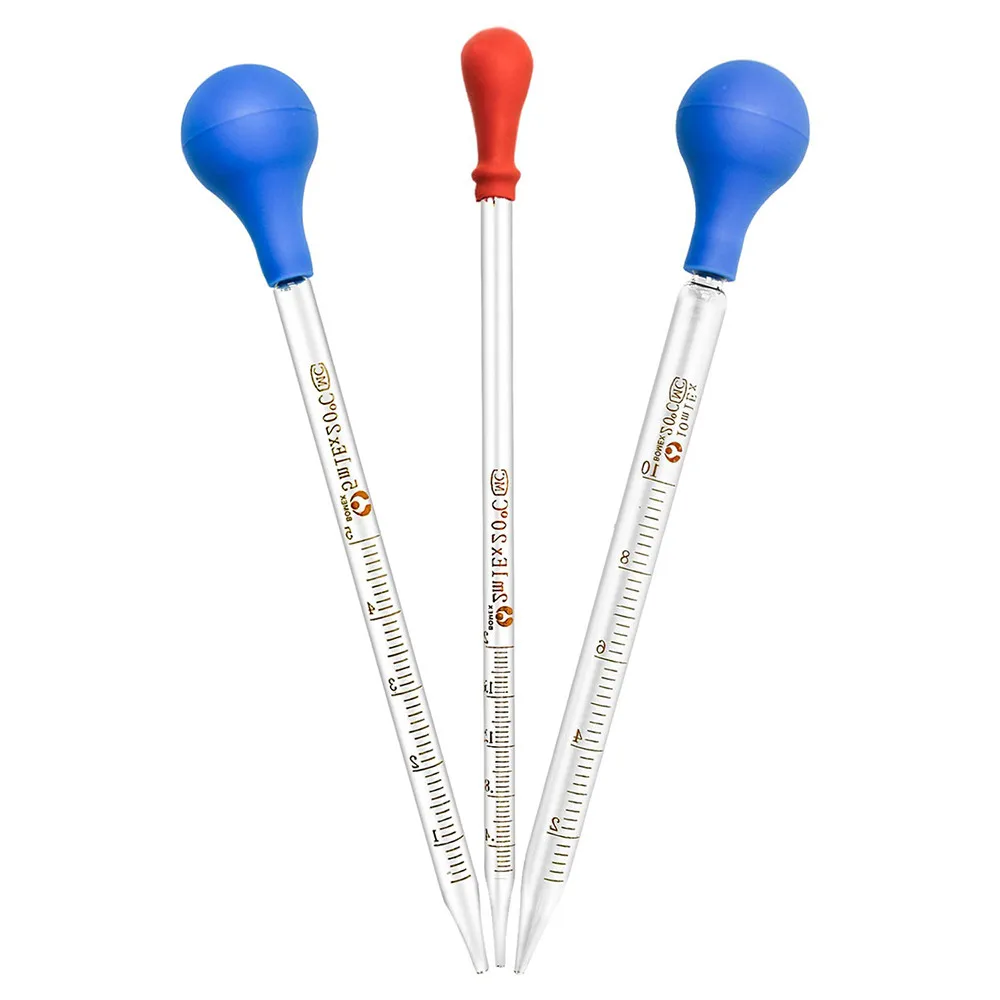 

3pcs 10ml/5ml/2ml Glass Graduated Pipettes Transfer Dropper Liquid Essential Oil Fluid And Liquid Pipettors School Lab Supplies