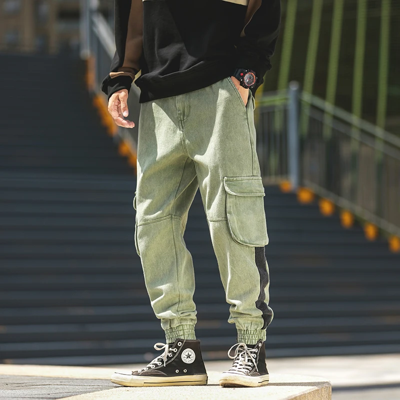 2019 новые мужские брюки карго уличная лента Тактический Харадзюку хип хоп широкие